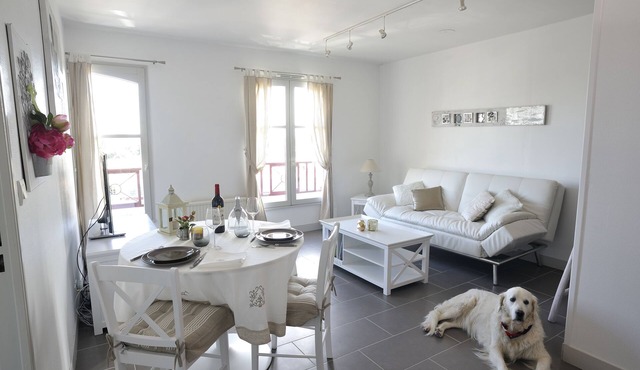 Remodeled waterfront romantic apartment downtown Honfleur. Panoramic sights