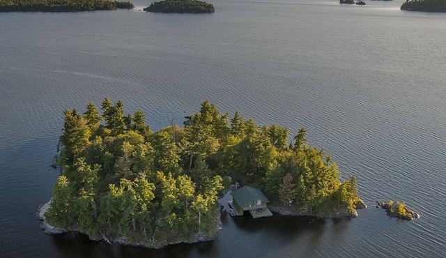 Remote wilderness island with comforts of home