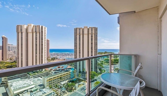 Renovated, Stunning Ala Moana Partial Ocean View Studio 2324