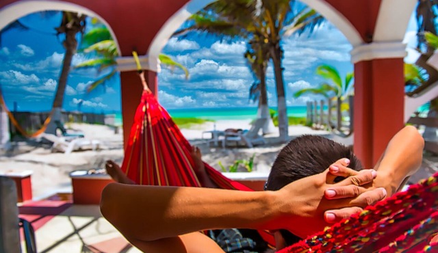 Rent a Beautiful Home Just steps from the water in El Cuyo, Mexico KT