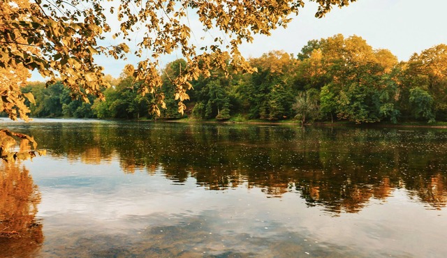 Riverfront logcabin; EVcharging, hot tub, firepit, Petfriendly Canoes, Sleeps 12