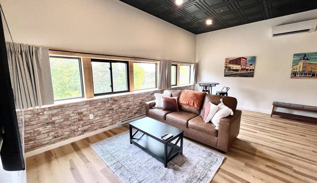 Riverside Loft – Cozy 1BR w/Sebasticook River Views & Trail Access + Wi-Fi