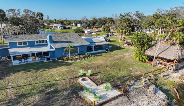 Riverside Oasis! Home w/Tiki Hut & Firepit