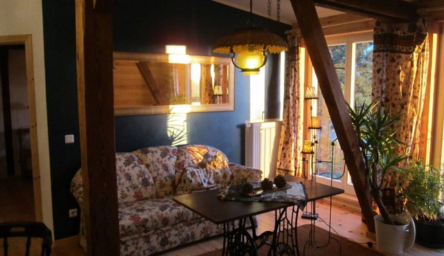 Romantic barn on the meadow path