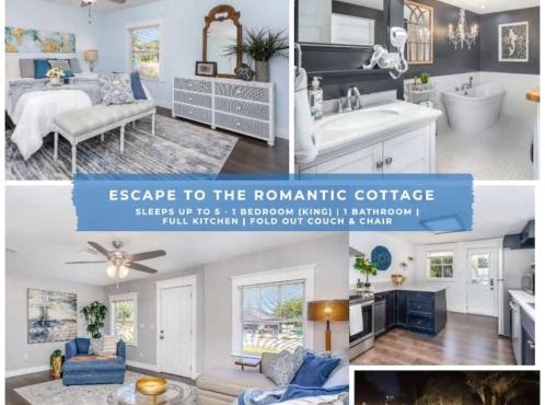 Romantic Cottage King Pool Pickleball Beaches
