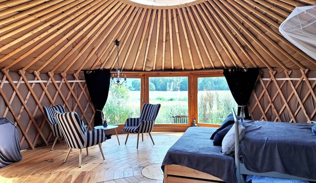 Romantic glamour camping on an estate