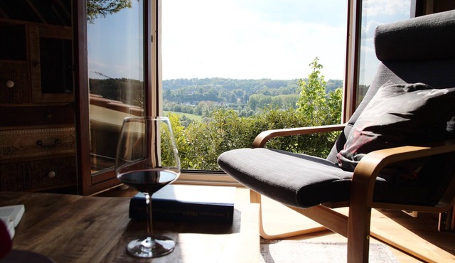 Romantic panoramic view in the biosphere reserve - Family hiking cycling holiday