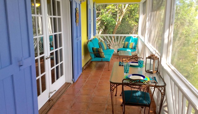 Romantic St John Hillside Villa w/a View! - Full A/C & W/D
