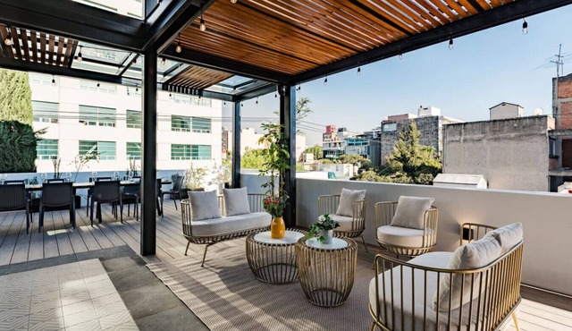 Rooftop Retreat, BBQ, Vibrant Roma Norte