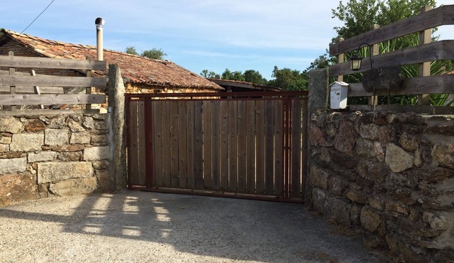 Rural house with large enclosed farm and outdoor grill