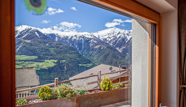 Rustic Apartment Vermoi on Mountain Farm with Terrace