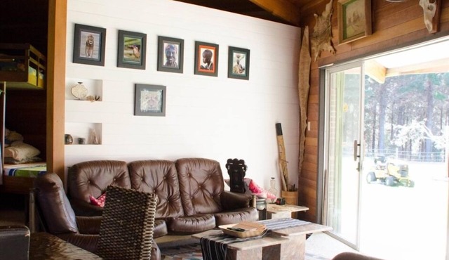 Rustic charming open plan farm chalet
