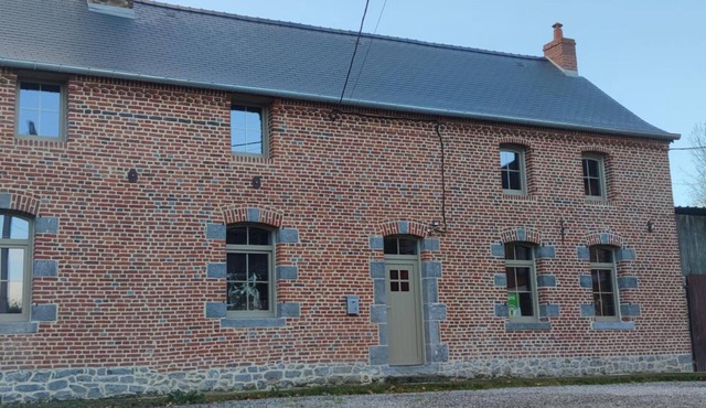 Rustic Cottage with Terrace and Park in Avesnois Nature Park