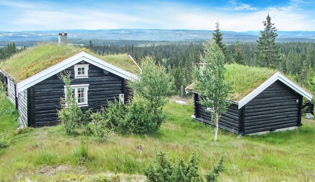Rustic log house, originally a farmhouse from 1850, beautifully situated on a hill on the outskirts