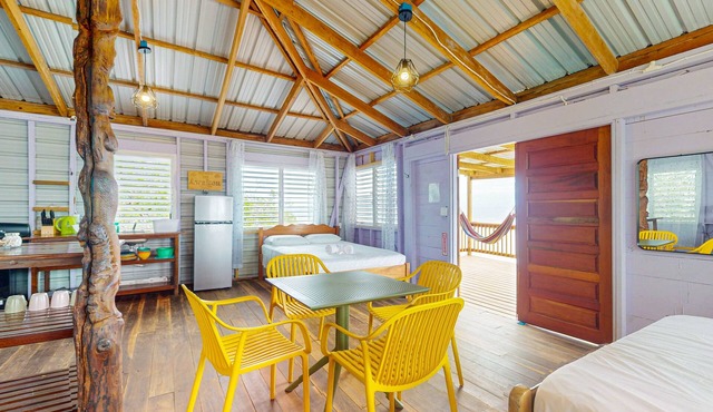 Rustic Oceanfront Cabin on Private Island with beach access & kitchen