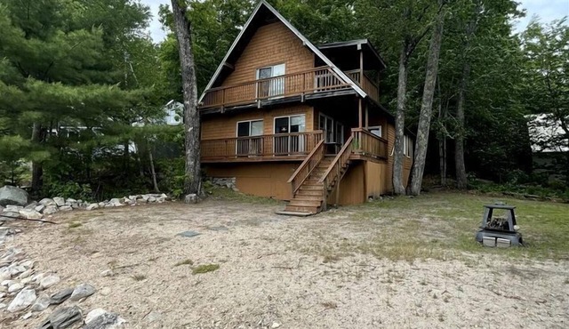 Rustic Pet-Friendly Cabin with Fire Pit on the Beach of Sebago Lake, Maine
