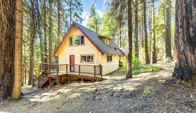Rustic retreat with stunning mountain views - deck, WiFi, woodstove, & W/D