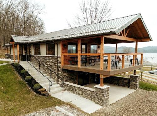 Rustic Tree A-Frame with Original Design by Tappan Lake in Ohio
