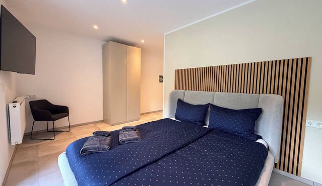 S3 - Sauerblick - Queen-size room with bathroom and terrace in Bollendorf, right on the river