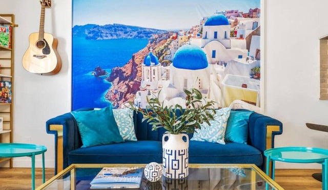 Santorini Inspired | Firepit | Grill I Yoga