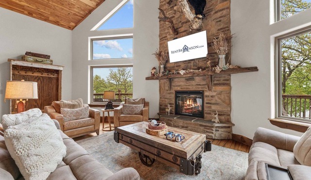 Scenic Lakefront Lodge w/Private Hot Tub, Boat Slip, Wraparound Deck & Free Attractions