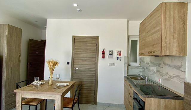 Sea-View Studio Penthouse – Combined Living, Bedroom and Kitchen as in photo