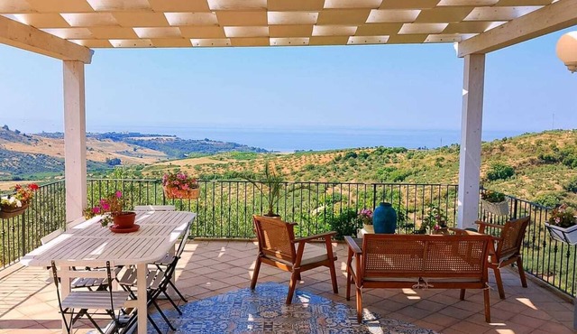 sea view villa immersed in olive grove