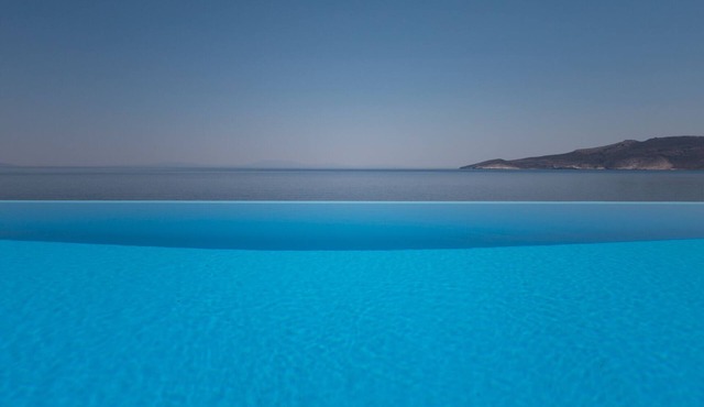 Seafront Aegeans blue pearl over infinity pool