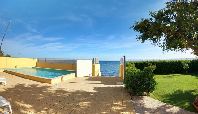Seaside villa with private pool and waterslide