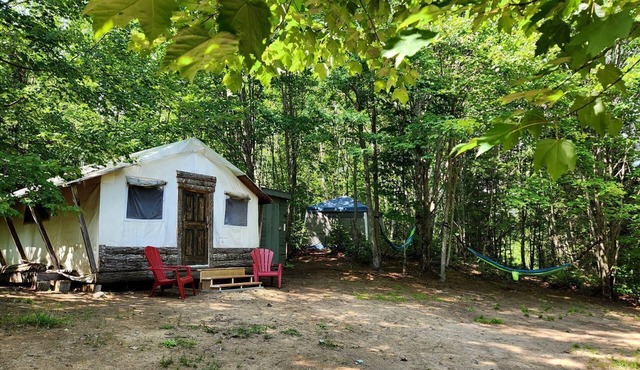 Secluded Glamping Tent Rental in the Laurentian Mountains of Mattawa, Ontario