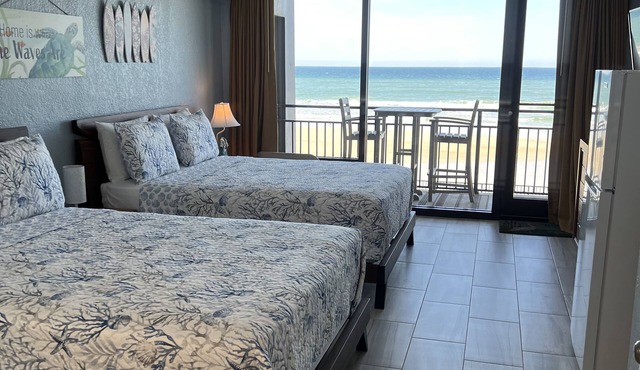 Second Floor Completely Remodeled Direct Ocean Front Studio with Gorgeous View!