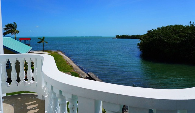 See Belize WATERSIDE Sea View 2-BR Apartment, 2nd Floor w/ Infinity Pool & Decks