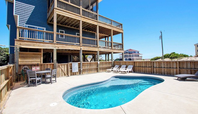 Semi-Oceanfront, Ocean Views, Wild Horses, Private Pool, 4x2338, Race To The Beach