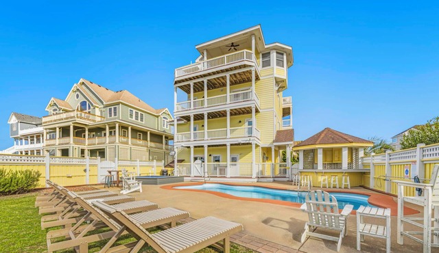 Semi-Oceanfront Premier Home w/Pool, Hot Tub, Elevator, Game Room, and Theater