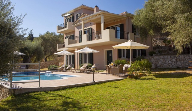 Serene private villa with pool and panoramic seaviews