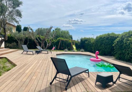 SERENITY Gite dans propriété avec jardin, terrasse, wifi, piscine et parking entre Béziers et Pezenas