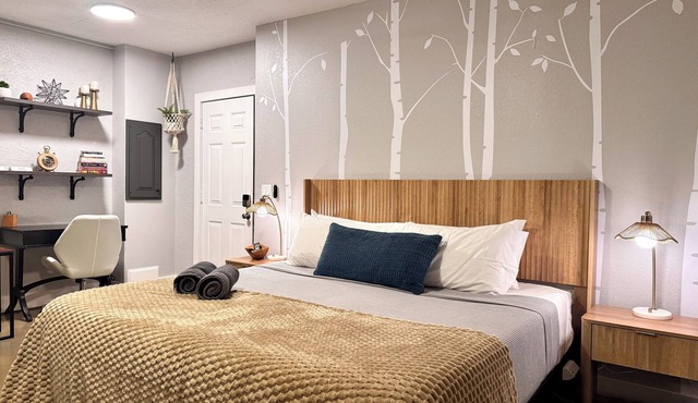 Set on peaceful 5 acres, 5 min. from town, Private Building, Level 2 EV Charger