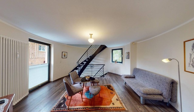 Silo holiday flat with small garden