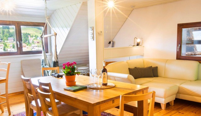 Ski-in/out fireplace view for 8 pers. 80 sqm, feel-good holiday flat in the Black Forest