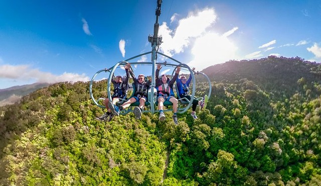 Skywire ziplining Adventure at Cable Bay, Nelson NZ