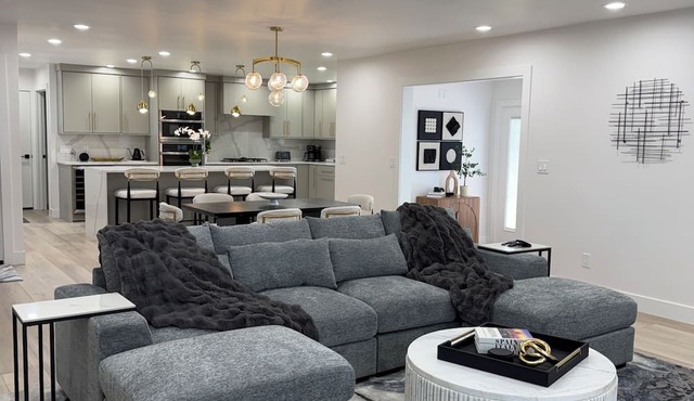 Sleek modern design meets peaceful retreat for a comfortable stay.