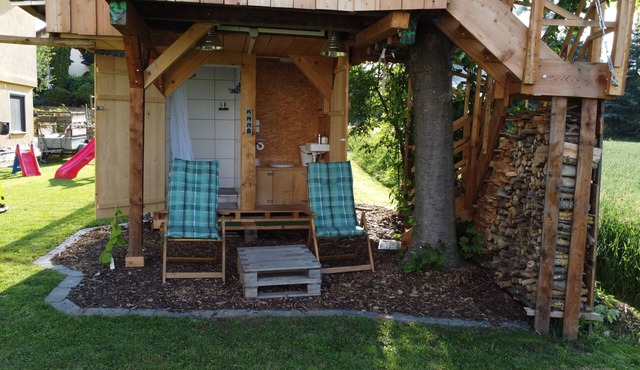 Sleeping on stilts in our tree house