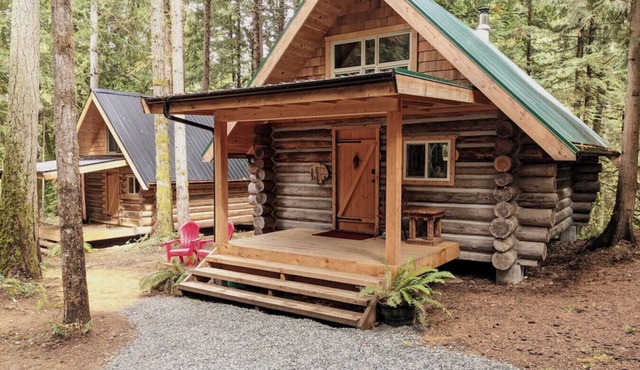 Slow-Go Log Cabin in the Woods with SAUNA & Cozy Woodstove