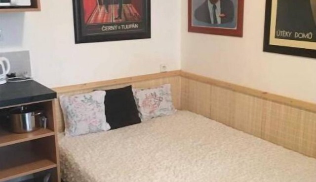 Small cozy studio with bathroom and kitchenette