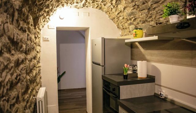 Small stone nest in the center of the medieval village of Bagnone, Lunigiana