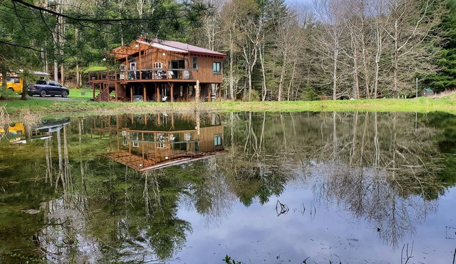 Solar Cabin: A Modern, Off-grid Retreat on 100 Acres, 30 Mins from Penn State