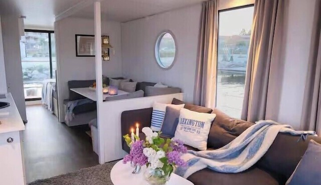 Solvesborg Houseboat with Harbour Views - Sleeps 4
