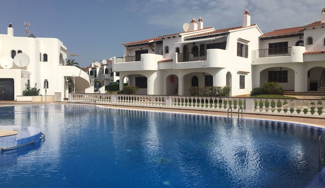 Son Bou Gardens, first floor, air conditioned family apartment with pool view