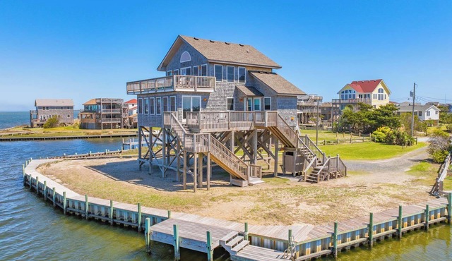 Soundfront Home w/Private Boat Dock, Game Room, Windsports Access, & More!