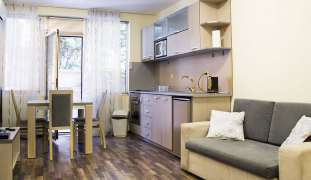Souterrain Studio Apartment with Balcony